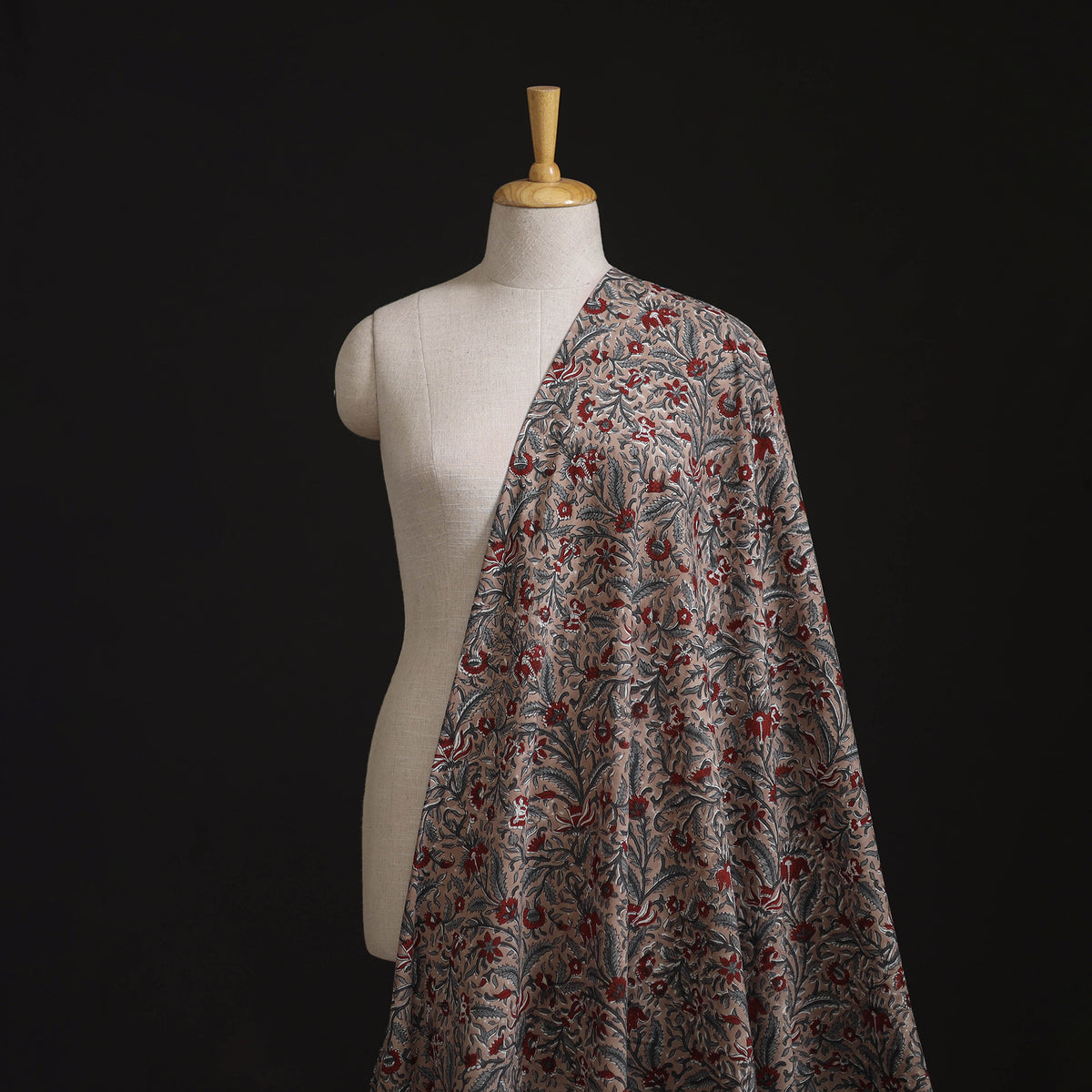 Floral Sanganeri Hand Block Print Pure Cotton Fabric 09