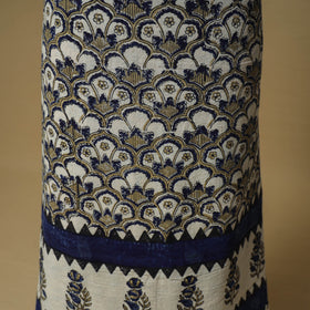Ajrakh Hand Block Print Kala Cotton Unstitched Dress Material: Kurta with Dupatta 16
