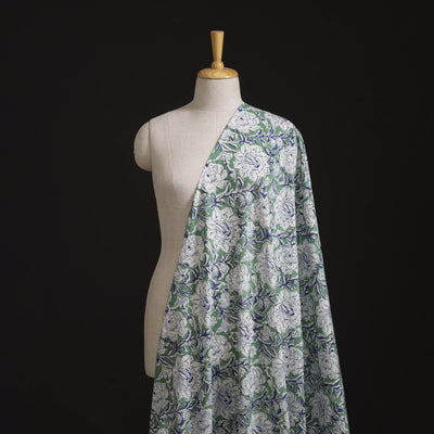 Floral Sanganeri Hand Block Print Pure Cotton Fabric 11