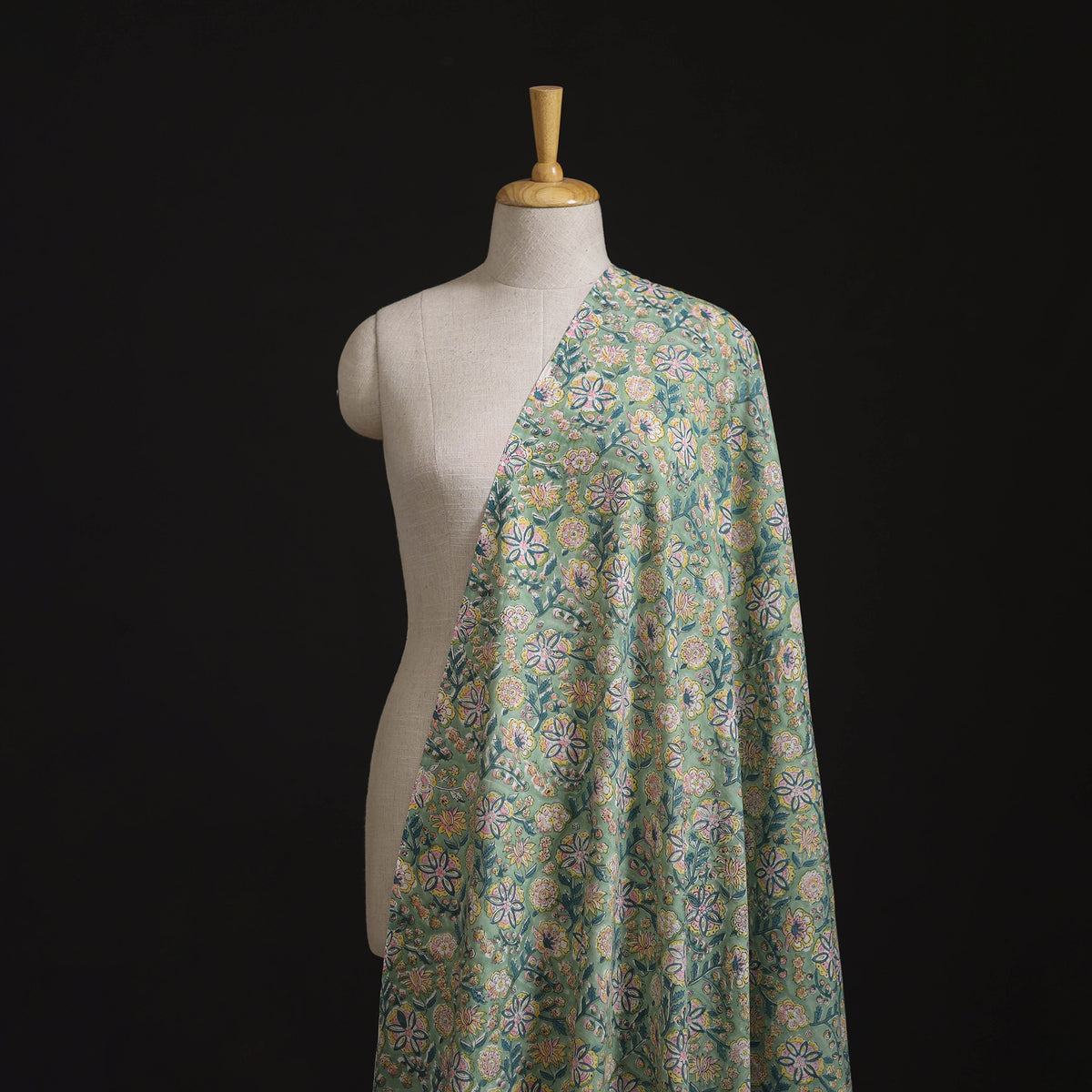 Floral Sanganeri Hand Block Print Pure Cotton Fabric 12