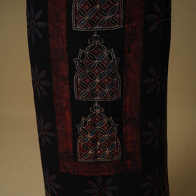 Ajrakh Hand Block Print Linen Unstitched Dress Material: Kurta with Dupatta 26