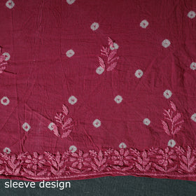 Lucknowi Chikankari Hand Embroidered Cotton Unstitched Kurta Material (2.7M) 01