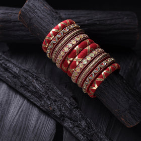 Gota & Kundan Work Handmade Bangle Set 18