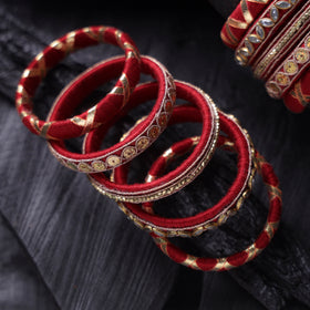 Gota & Kundan Work Handmade Bangle Set 18
