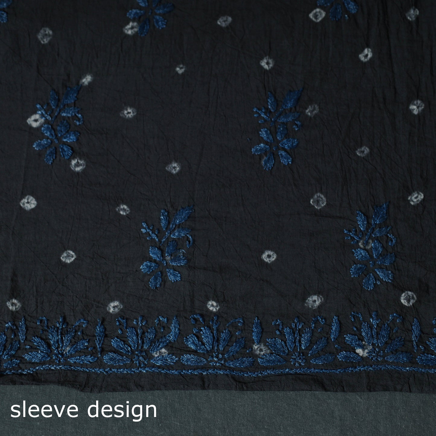 Lucknowi Chikankari Hand Embroidered Cotton Unstitched Kurta Material (2.7M) 02