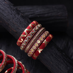 Gota & Kundan Work Handmade Bangle Set 18