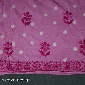 Lucknowi Chikankari Hand Embroidered Cotton Unstitched Kurta Material (2.7M) 03