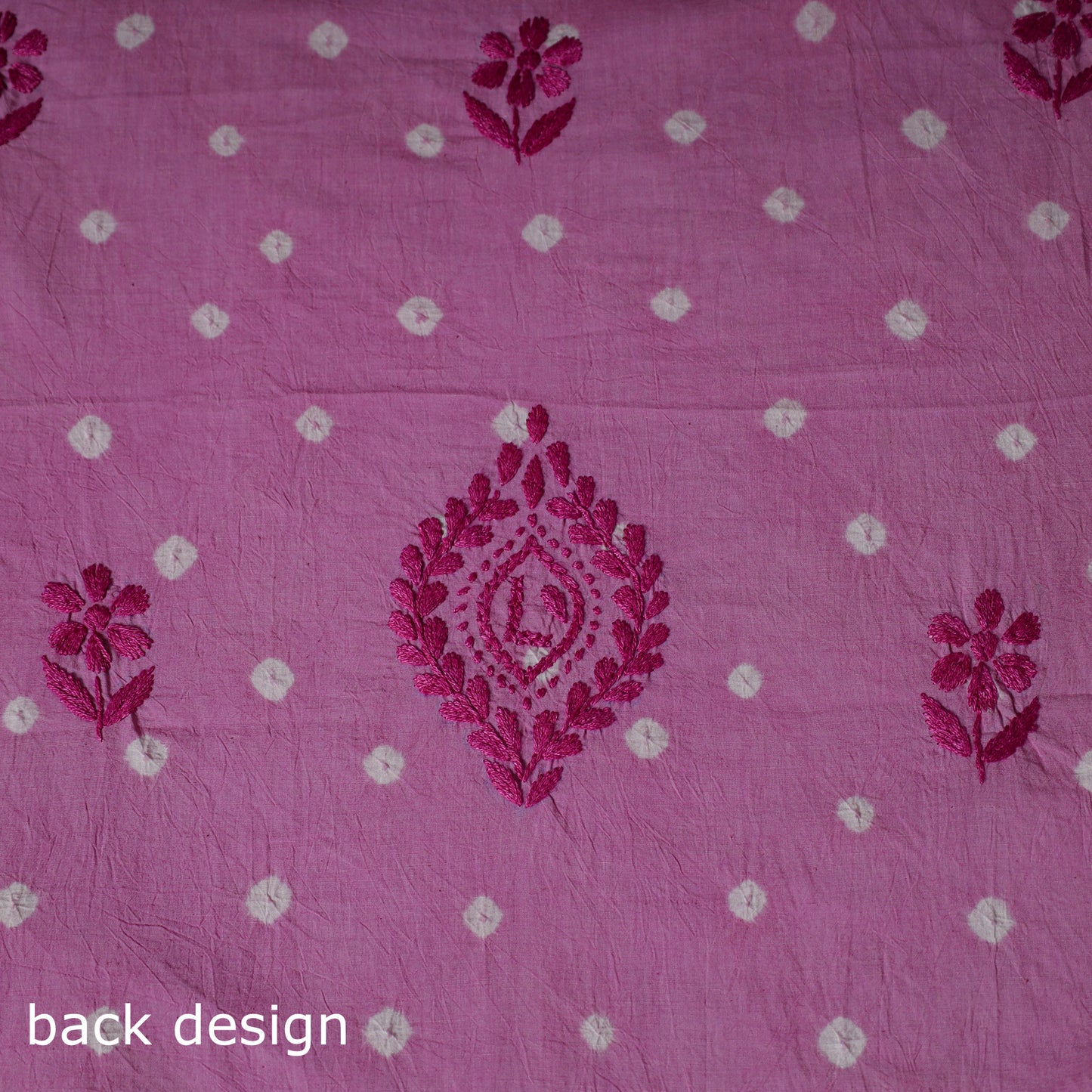 Lucknowi Chikankari Hand Embroidered Cotton Unstitched Kurta Material (2.7M) 03