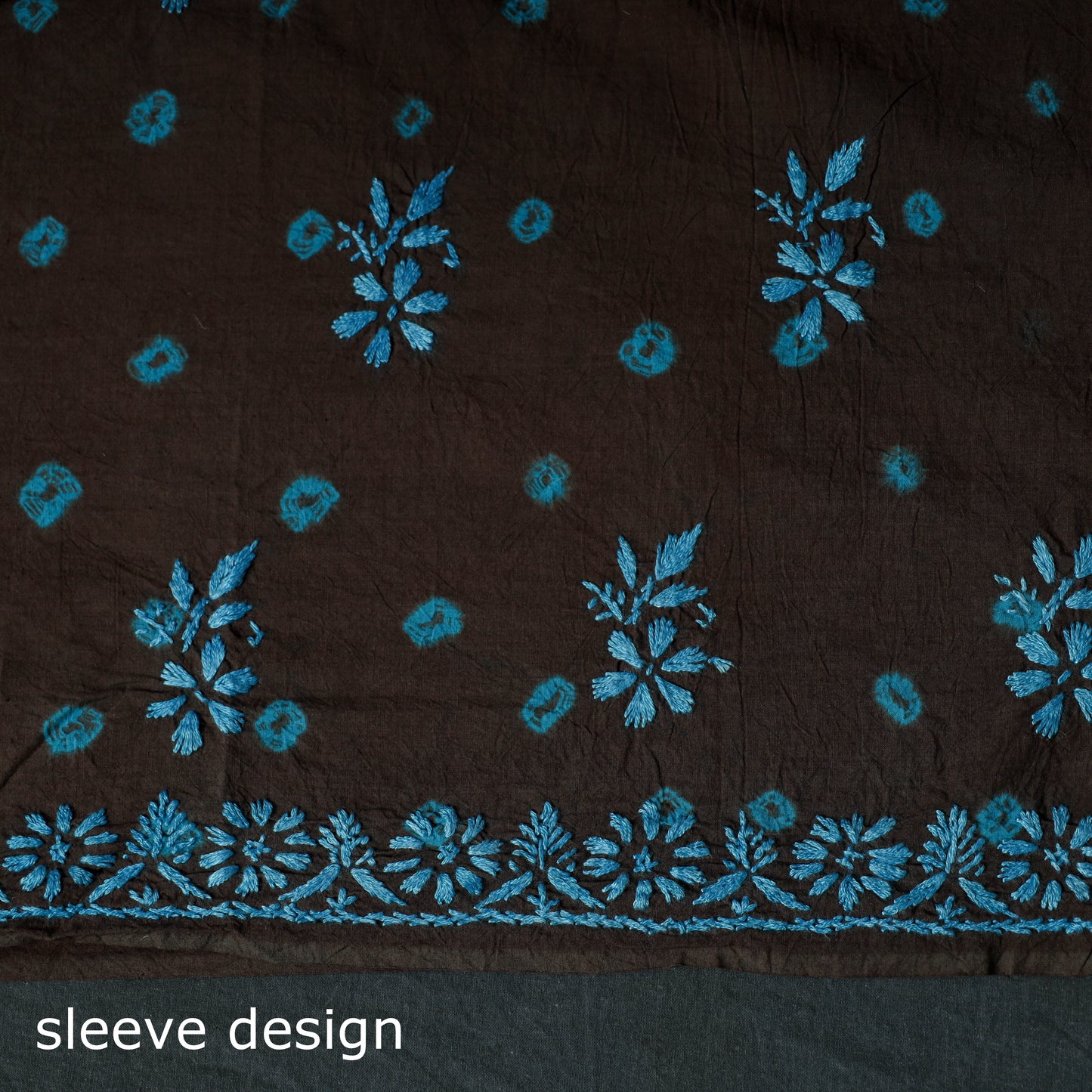Lucknowi Chikankari Hand Embroidered Cotton Unstitched Kurta Material (2.7M) 04