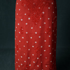 Lucknowi Chikankari Hand Embroidered Cotton Unstitched Kurta Material (2.7M) 05