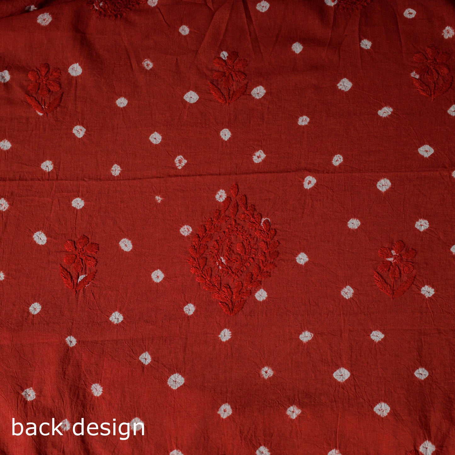 Lucknowi Chikankari Hand Embroidered Cotton Unstitched Kurta Material (2.7M) 05