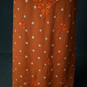 Lucknowi Chikankari Hand Embroidered Cotton Unstitched Kurta Material (2.7M) 06