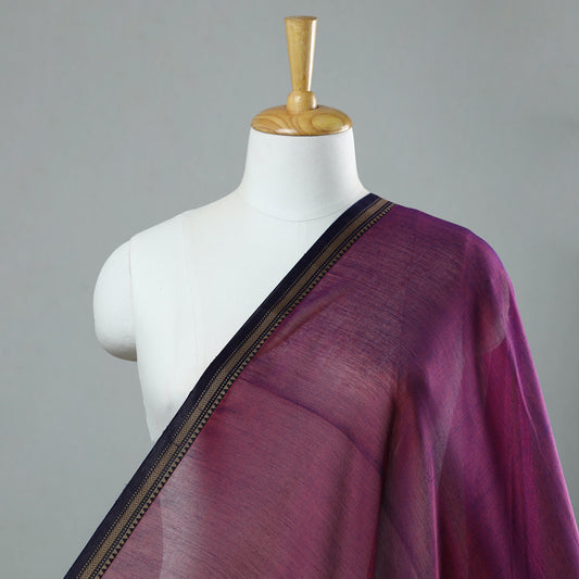 Purple - Prewashed Dharwad Cotton Thread Border Fabric 25
