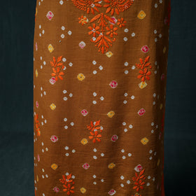 Lucknowi Chikankari Hand Embroidered Cotton Unstitched Kurta Material (2.7M) 08