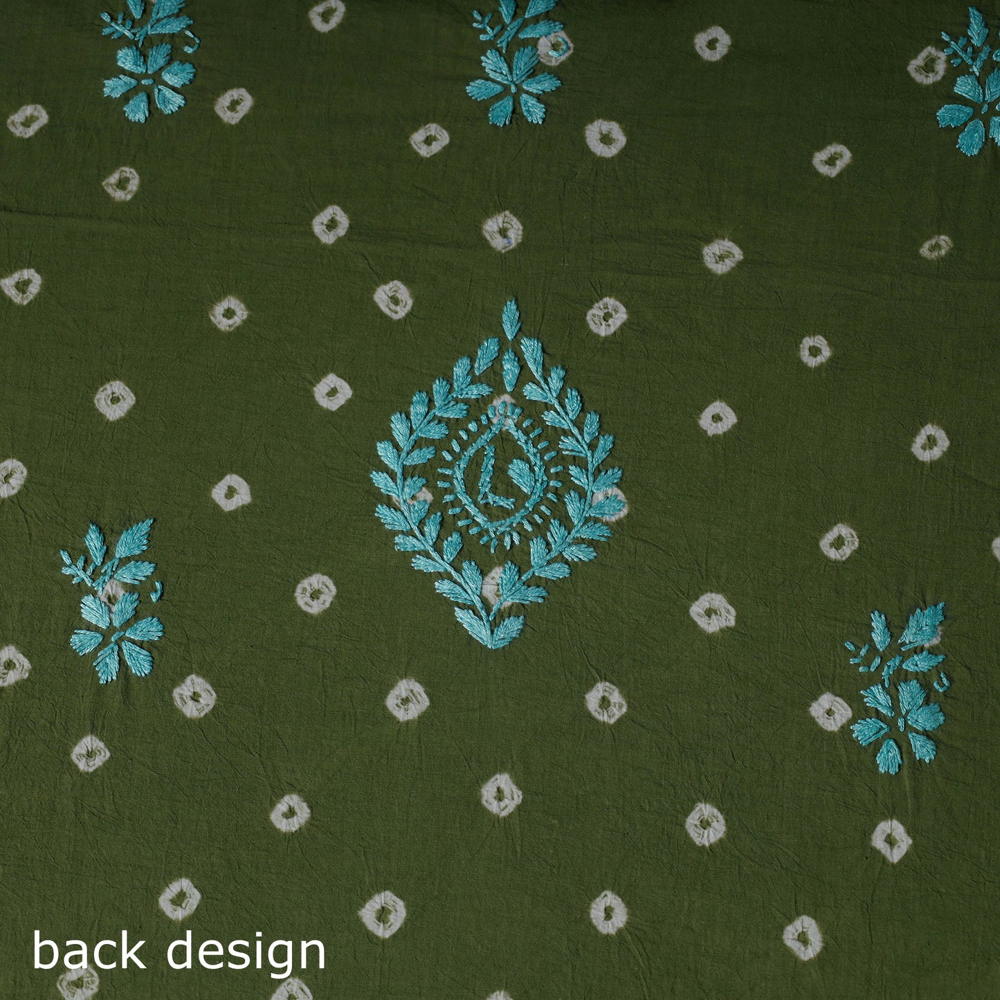 Lucknowi Chikankari Hand Embroidered Cotton Unstitched Kurta Material (2.7M) 09