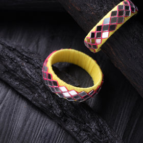 Mirror Work Thread Handmade Bangle (Set of 2) 08