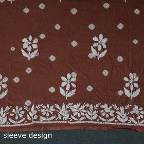 Lucknowi Chikankari Hand Embroidered Cotton Unstitched Kurta Material (2.7M) 10