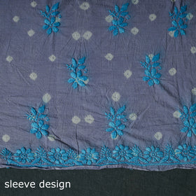 Lucknowi Chikankari Hand Embroidered Cotton Unstitched Kurta Material (2.7M) 11