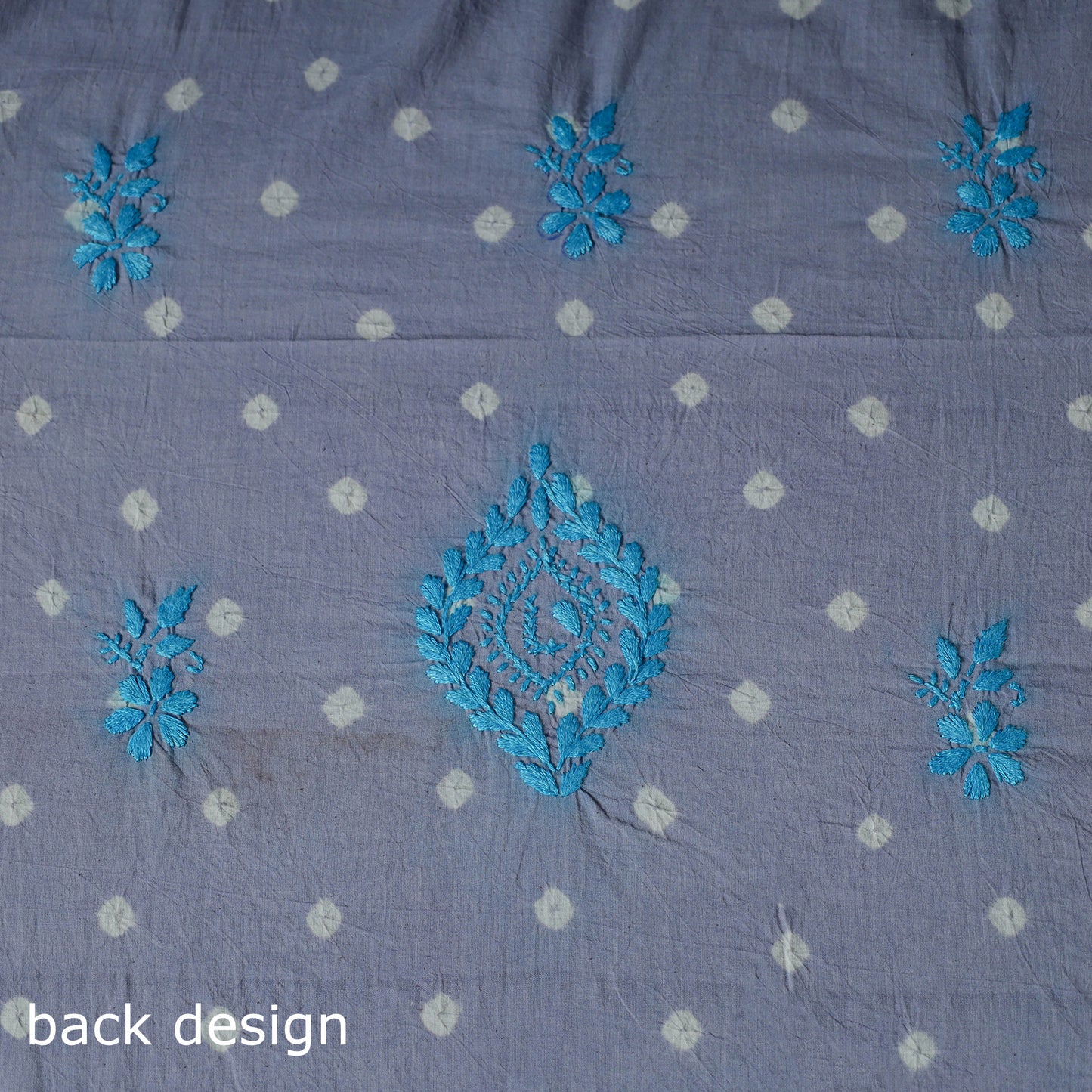 Lucknowi Chikankari Hand Embroidered Cotton Unstitched Kurta Material (2.7M) 11