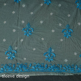 Lucknowi Chikankari Hand Embroidered Cotton Unstitched Kurta Material (2.7M) 12