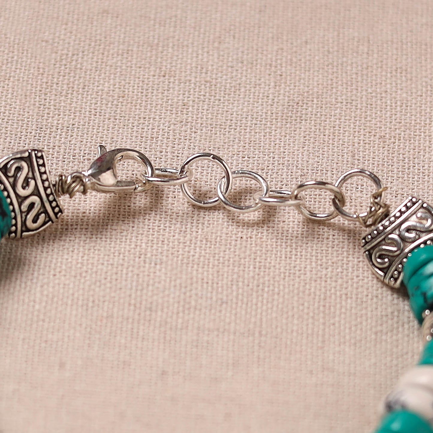 Handmade German Silver Beaded Bracelet 06