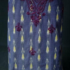Lucknowi Chikankari Hand Embroidered Cotton Unstitched Kurta Material (2.7M) 15