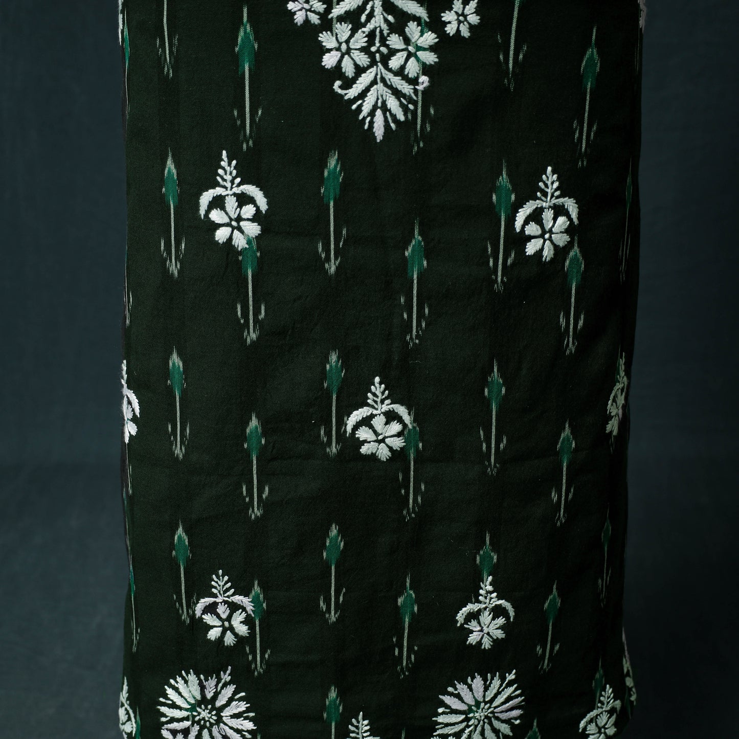Lucknowi Chikankari Hand Embroidered Cotton Unstitched Kurta Material (2.7M) 17