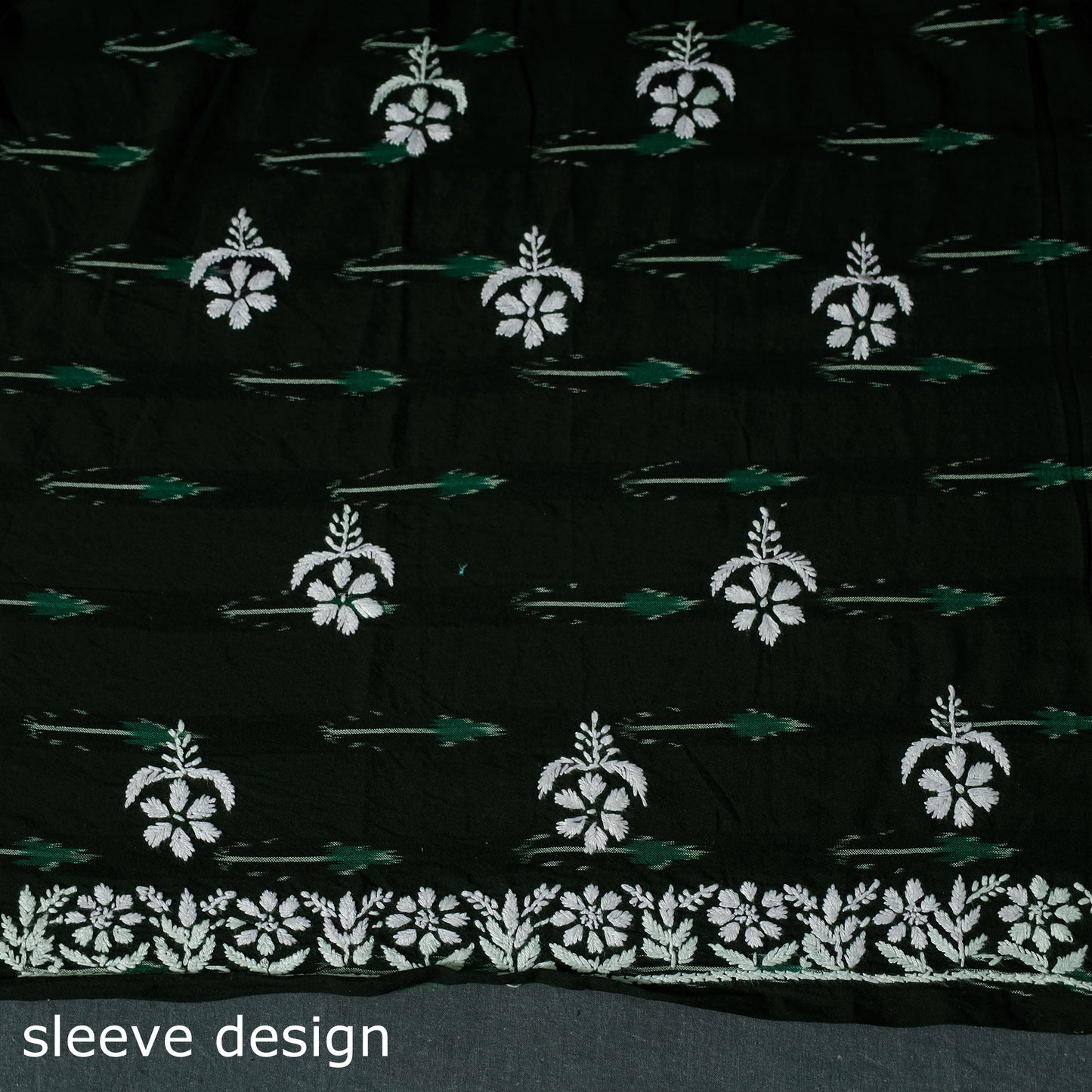 Lucknowi Chikankari Hand Embroidered Cotton Unstitched Kurta Material (2.7M) 17