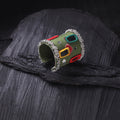 Fabart Ghungroo Mirror Work Handmade Cuff Bracelet (Adjustable) 16