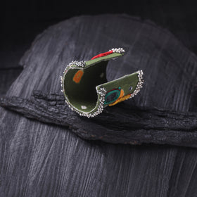 Fabart Ghungroo Mirror Work Handmade Cuff Bracelet (Adjustable) 16