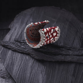 Fabart Ghungroo Mirror Work Handmade Cuff Bracelet (Adjustable) 17