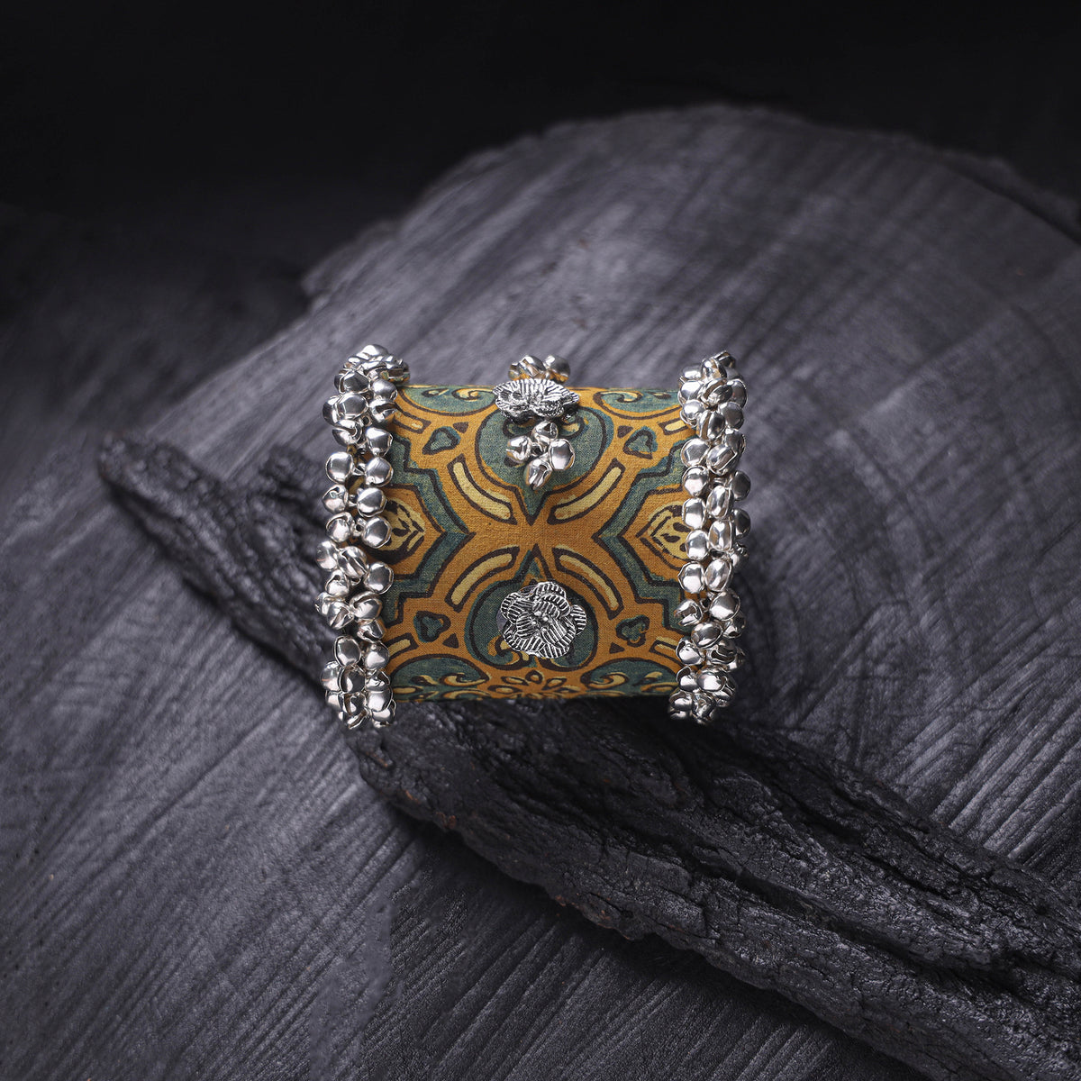 Fabart Ghungroo Work Handmade Cuff Bracelet (Adjustable) 18