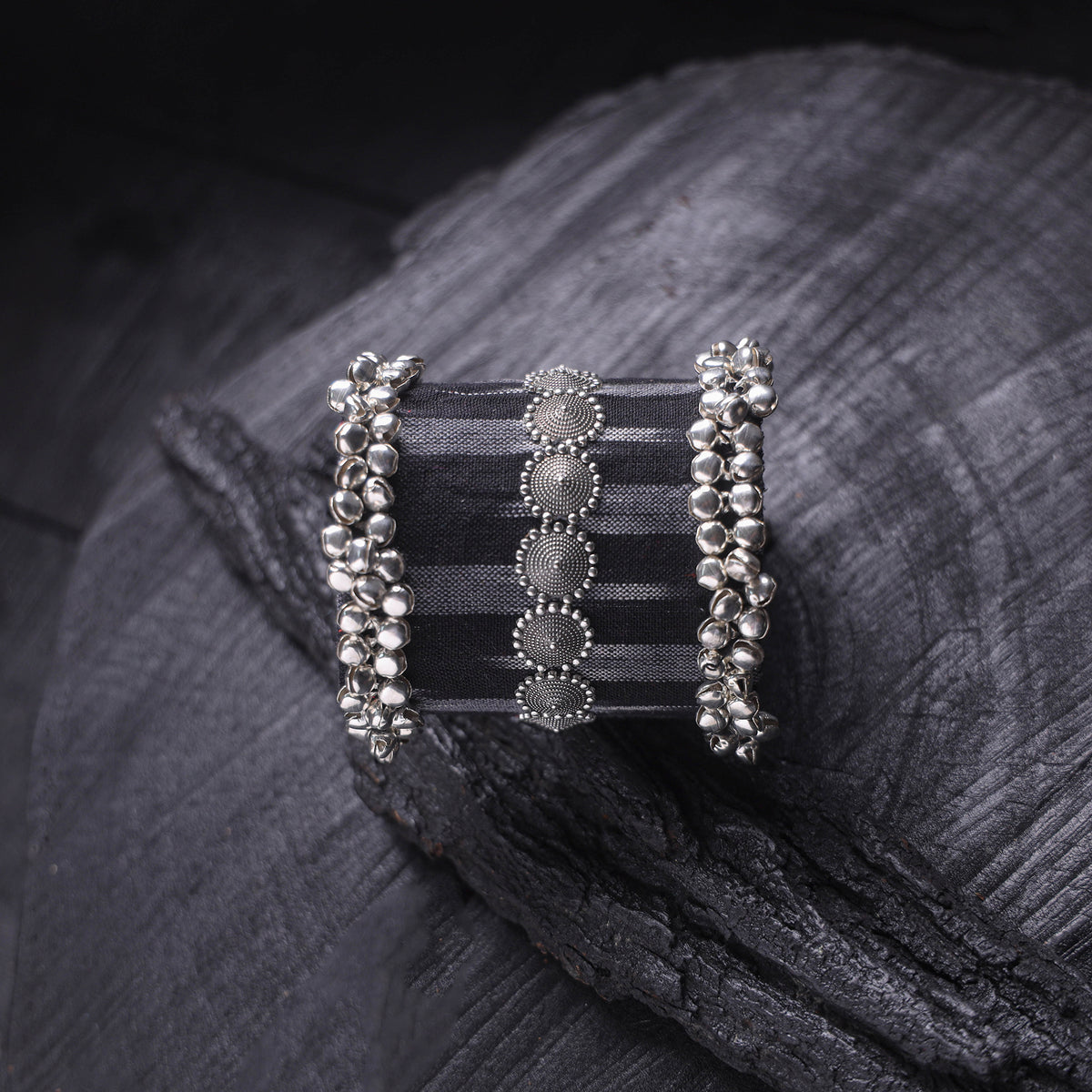 Fabart Ghungroo Work Handmade Cuff Bracelet (Adjustable) 19