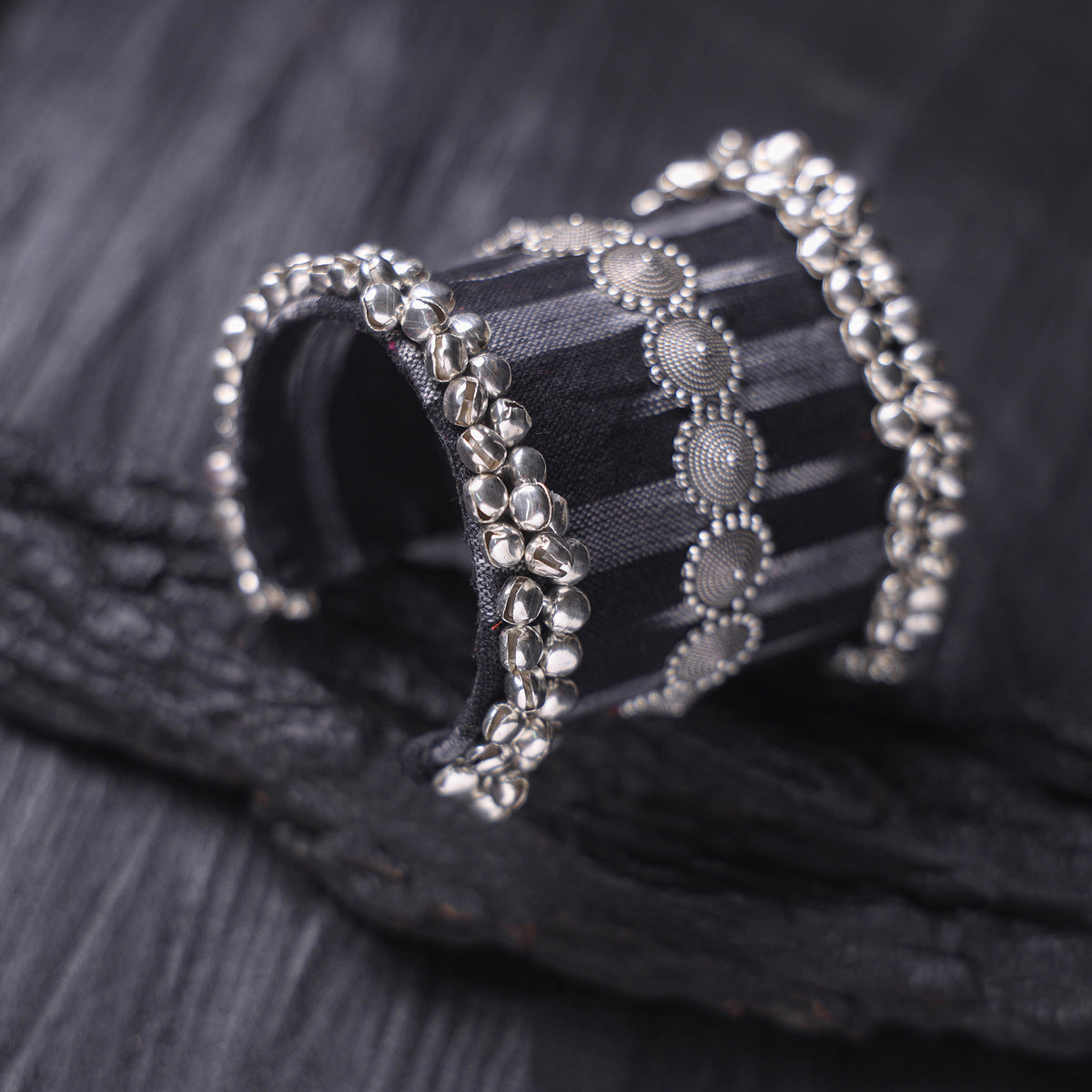 Fabart Ghungroo Work Handmade Cuff Bracelet (Adjustable) 19