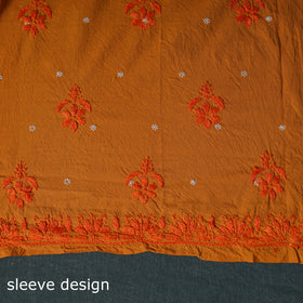 Lucknowi Chikankari Hand Embroidered Cotton Unstitched Kurta Material (2.7M) 20
