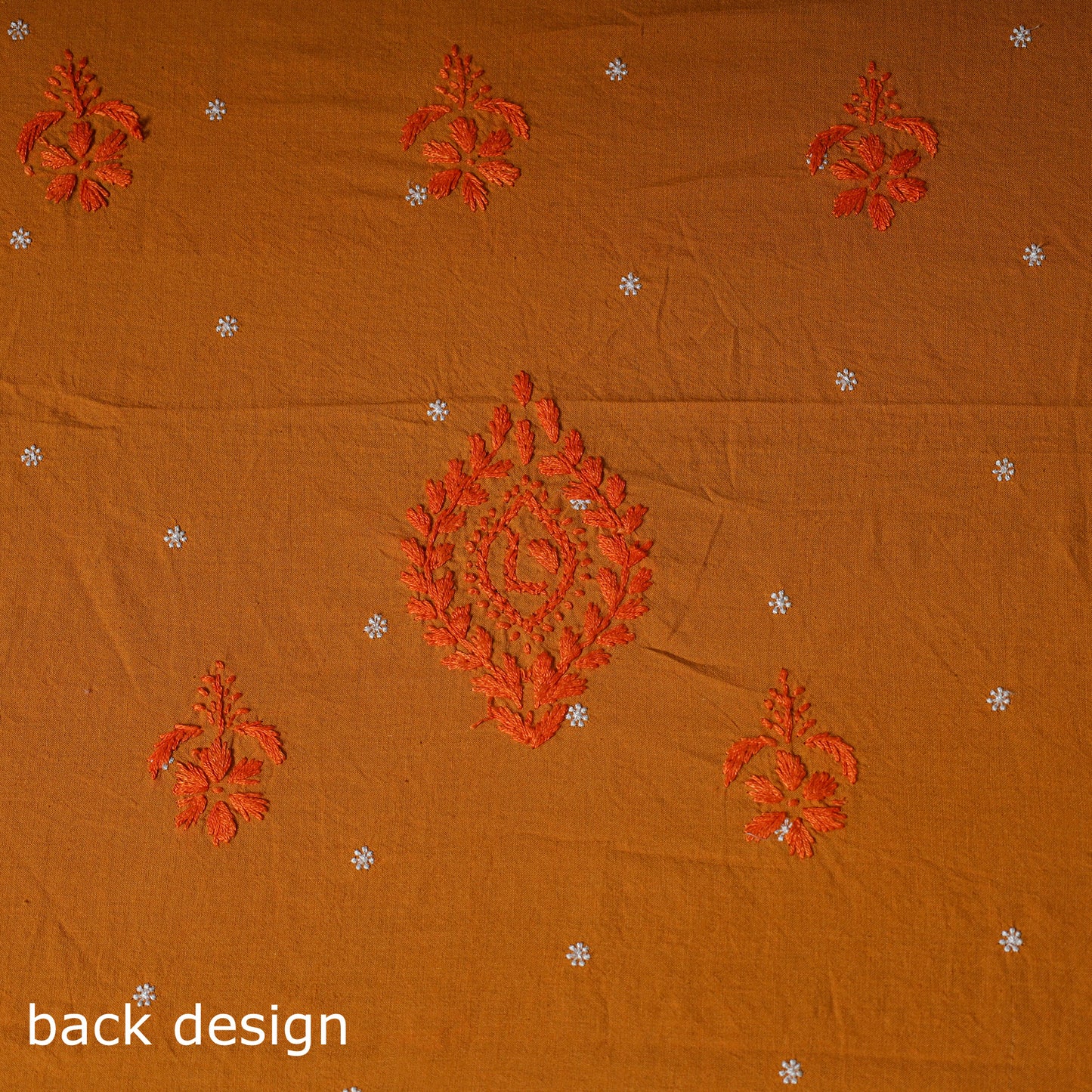 Lucknowi Chikankari Hand Embroidered Cotton Unstitched Kurta Material (2.7M) 20