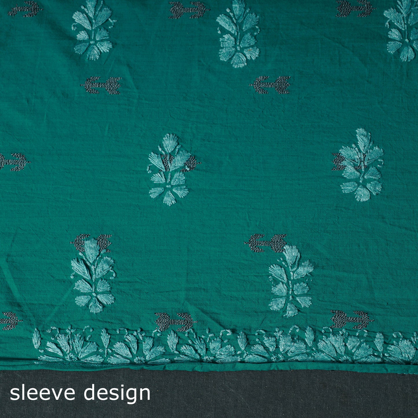 Lucknowi Chikankari Hand Embroidered Cotton Unstitched Kurta Material (2.7M) 21
