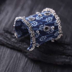 Fabart Ghungroo Mirror Work Handmade Cuff Bracelet (Adjustable) 21