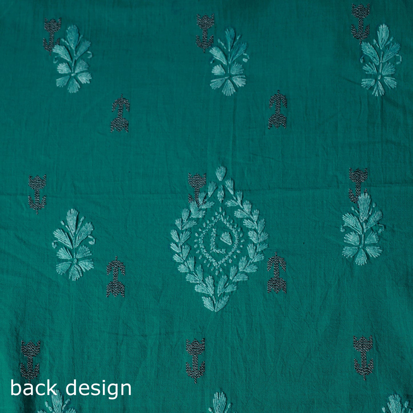 Lucknowi Chikankari Hand Embroidered Cotton Unstitched Kurta Material (2.7M) 21