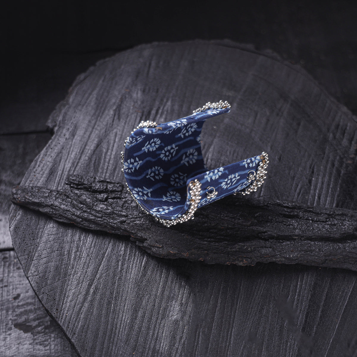 Fabart Ghungroo Mirror Work Handmade Cuff Bracelet (Adjustable) 21