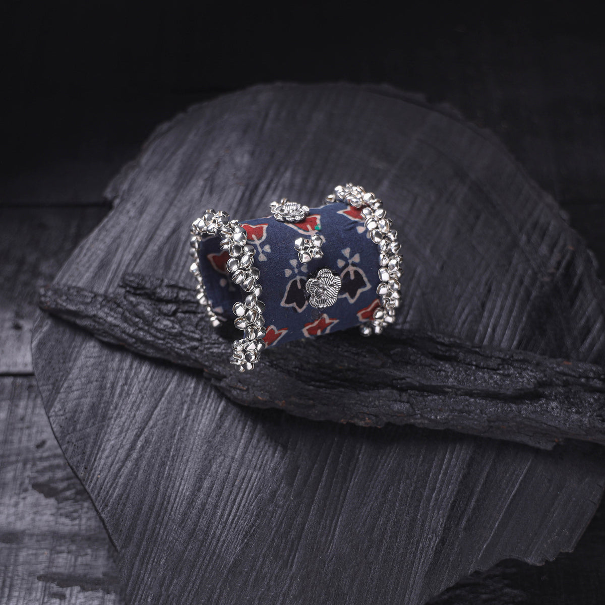 Fabart Ghungroo Work Handmade Cuff Bracelet (Adjustable) 23
