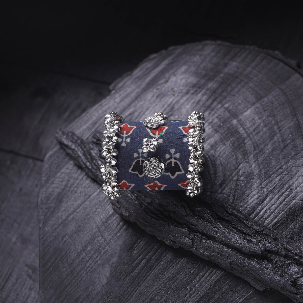 Fabart Ghungroo Work Handmade Cuff Bracelet (Adjustable) 23