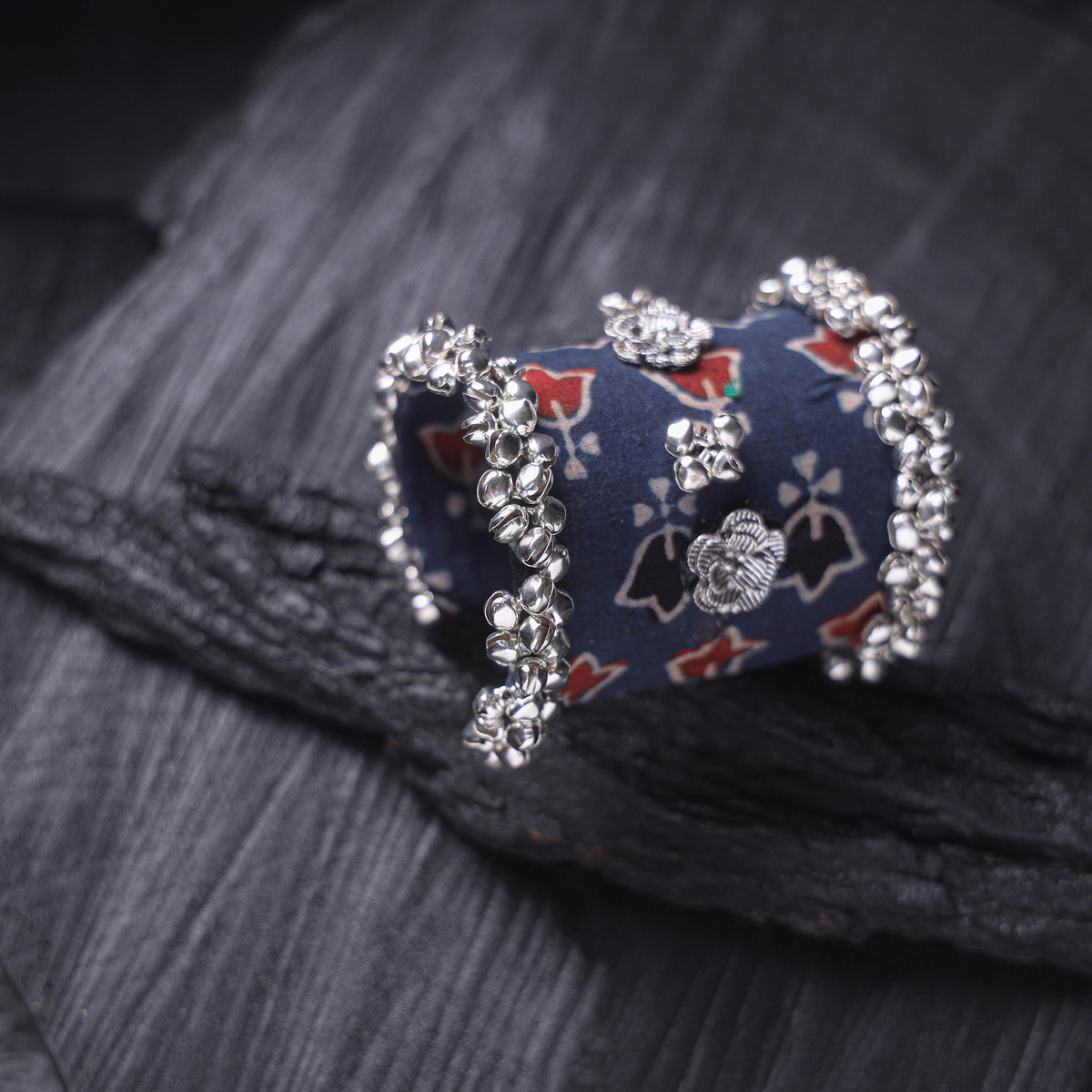 Fabart Ghungroo Work Handmade Cuff Bracelet (Adjustable) 23