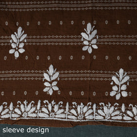 Lucknowi Chikankari Hand Embroidered Cotton Unstitched Kurta Material (2.7M) 23