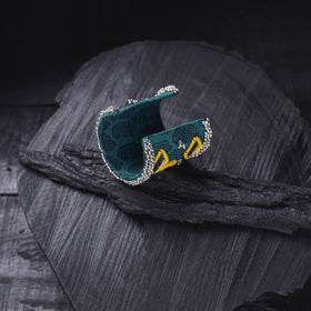 Fabart Ghungroo Mirror Work Handmade Cuff Bracelet (Adjustable) 24