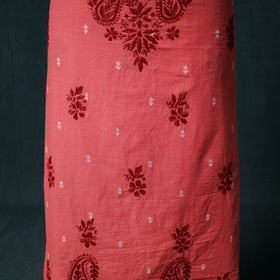Lucknowi Chikankari Hand Embroidered Cotton Unstitched Kurta Material (2.7M) 24