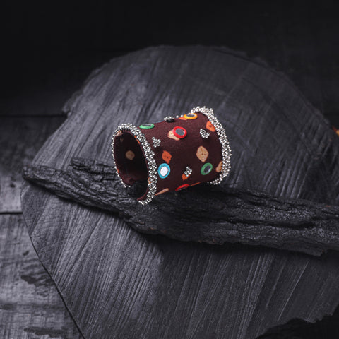 Fabart Ghungroo Mirror Work Handmade Cuff Bracelet (Adjustable) 25