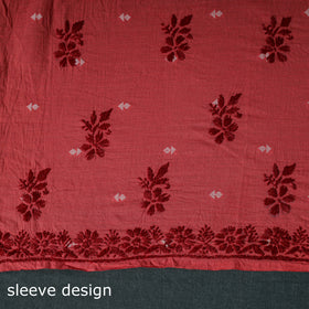 Lucknowi Chikankari Hand Embroidered Cotton Unstitched Kurta Material (2.7M) 24