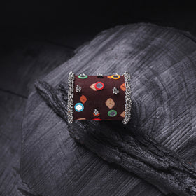 Fabart Ghungroo Mirror Work Handmade Cuff Bracelet (Adjustable) 25
