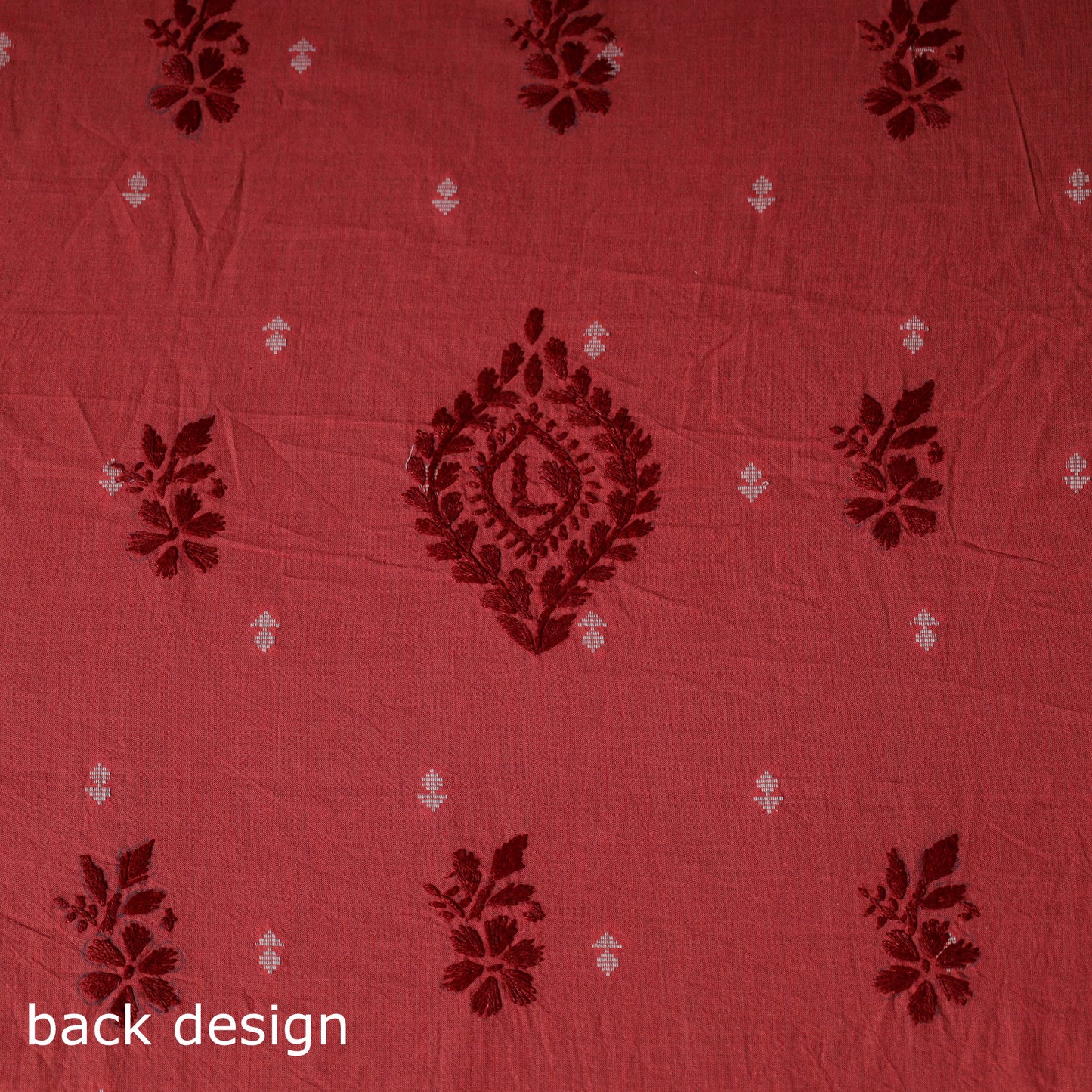 Lucknowi Chikankari Hand Embroidered Cotton Unstitched Kurta Material (2.7M) 24